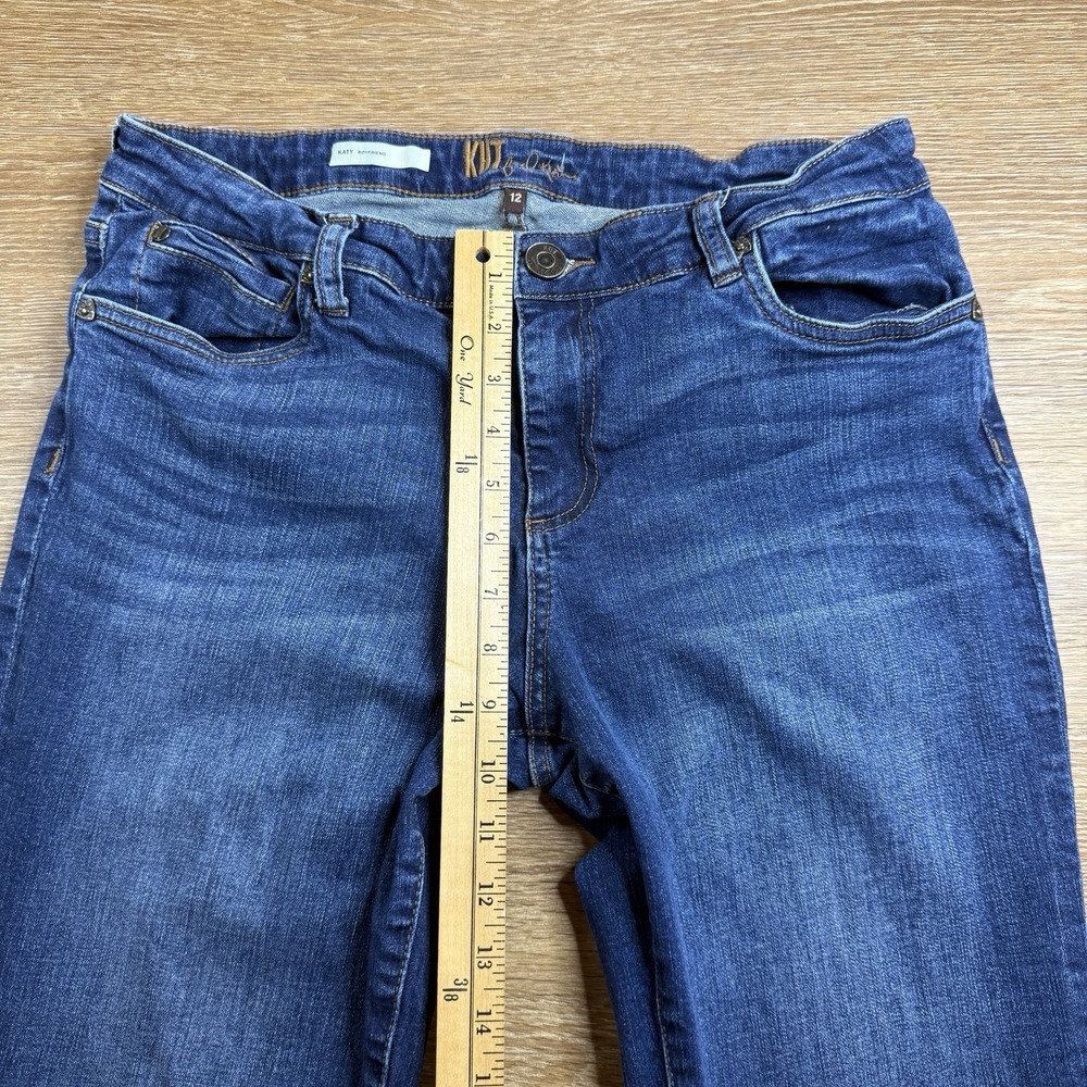 Kut From The Kloth Katy Boyfriend Jeans Women's 12 Medium Wash Stretch Casual - Picture 10 of 13